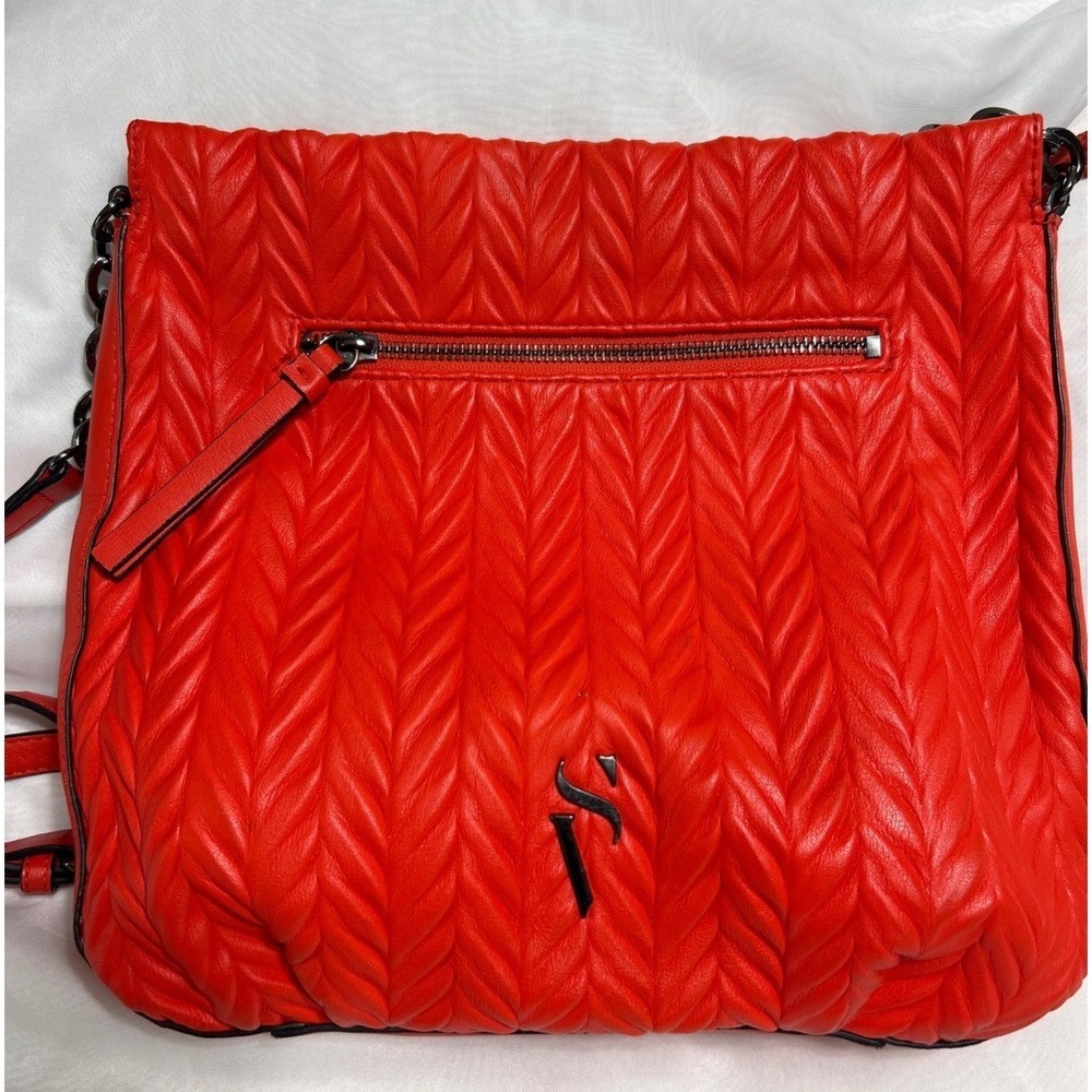 Simply Vera Vera Wang Quilted Red Shoulder Bag Chain Strap Purse‎ Red
